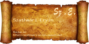 Szathmári Ervin névjegykártya