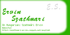 ervin szathmari business card
