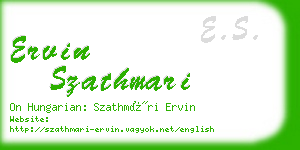 ervin szathmari business card